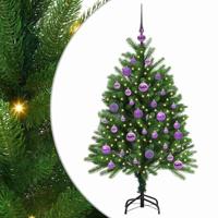 VidaXL Kerstboom met 150 led met standaard groen 120 cm pe - thumbnail