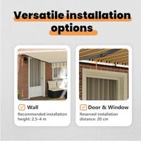 VidaXL Inklapbaar zonnescherm groen en geel 400 × 300 cm - thumbnail