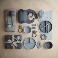 Siliconen fopspeenhouder MUSHIE blauw - thumbnail