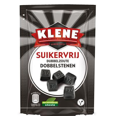 Klene Dubbelzoute Dobbelstenen Suikervrij (105g)