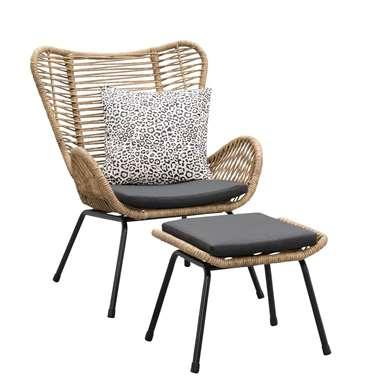 Le Sud loungeset Monte Carlo - naturel - 2-delig - Leen Bakker