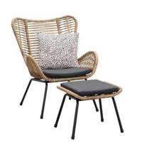Le Sud loungeset Monte Carlo - naturel - 2-delig - Leen Bakker - thumbnail