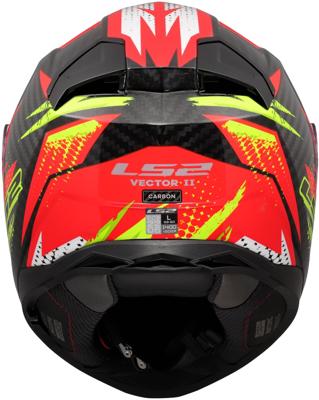 LS2 integraalhelm "ff811 vector ii carbon tantic". helmet ff811 vector ii tantic xxl red/yellow