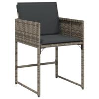 9-delige Tuinset met kussens poly rattan grijs - thumbnail