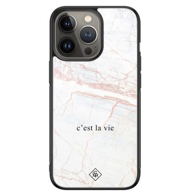 iPhone 13 Pro glazen hardcase - C'est la vie