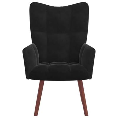 Relaxstoel fluweel zwart Relaxstoel fluweel zwart