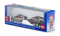 Siku Auto met aanhanger en sportauto (1:55) - thumbnail