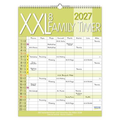 Familytimer XXL Kalender 2027 voor 8 pers
