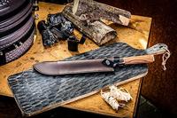 FORGED - Leather Forged - Leren hoes Slagersmes - thumbnail