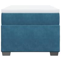 Boxspring met matras fluweel donkerblauw 90x190 cm - thumbnail