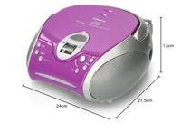 Lenco SCD-24 Draagbare Radio CD-Speler Paars/Zilver - thumbnail