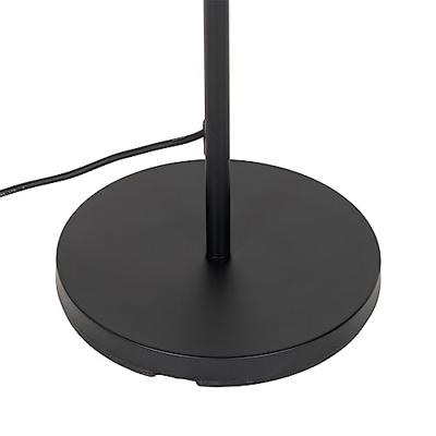 QAZQA Landelijke buiten vloerlamp zwart met bamboe incl. LED - Kaiser