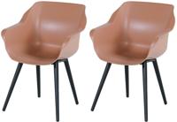 Sophie Studio dining armstoel Italian terra Carbon black - thumbnail