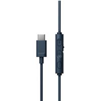 JVC HA-S33UC-A USB-C on-ear hoofdtelefoon, zachte oorkussens, opvouwbaar, met microfoon en 3-knops afstandsbediening, eenzijdige kabel, blauw - thumbnail