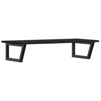 Badkamer wandschap staal en massief eikenhout - thumbnail