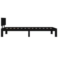 Bedframe massief grenenhout zwart 90x200 cm - thumbnail