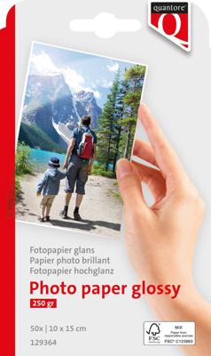 Fotopapier quantore 10x15cm glans 50vel 250gr