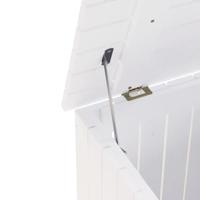 Wasmand met wielen RANA 45x45x64 cm massief grenenhout wit - thumbnail