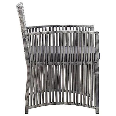 4-delige Loungeset met kussen poly rattan antraciet 4-delige Loungeset met kussen poly rattan antraciet