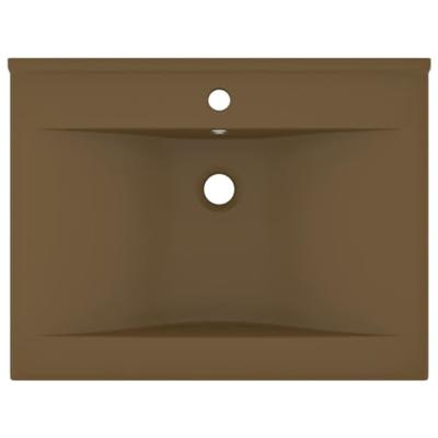 Wastafel met kraangat 60x46 cm keramiek matcrme