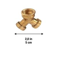 GARDENA 07155-20 Messing 2-voudige splitser 24,2 mm (3/4) binnendraad, 26,44 mm (3/4) buitendraad, 26,44 mm (3/4) buitendraad - thumbnail