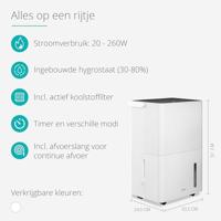 Duux Bora Smart Dehumidifier 20 liter Luchtontvochtiger Wit - thumbnail