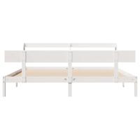 Bedframe zonder matras massief grenenhout wit 180x200 cm - thumbnail