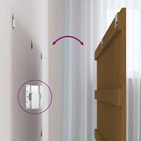 Wandhoofdbord 204x3x60 cm massief grenenhout honingbruin - thumbnail