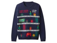 esmara Kinder kersttrui met lampjes (Marineblauw, 134/140) - thumbnail