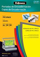 Bedekt Fellowes 100 Stuks Binding Zwart A4 PVC - thumbnail
