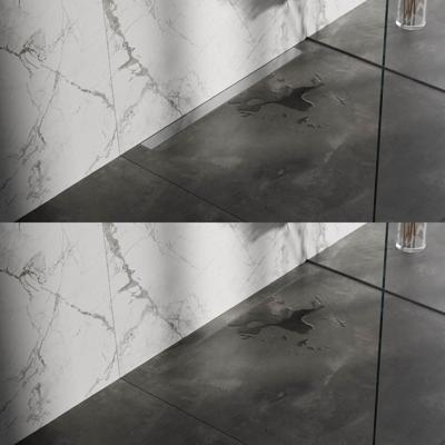 Brauer Douchegoot met Multifunctioneel Rooster en Flens Voor Wandmontage - 100 cm - Rvs Geborsteld