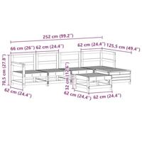 6-delige Loungeset geïmpregneerd grenenhout - thumbnail
