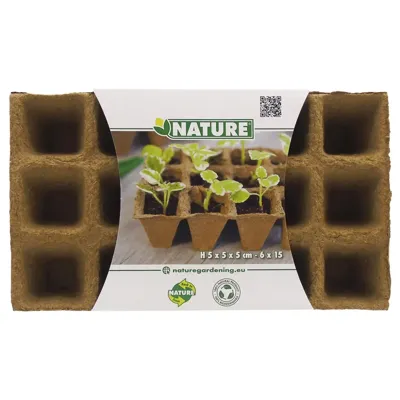 Biopottrays 4x4x5 cm 6x15stuks Nature - Nature