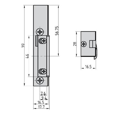 Basi 9200-0011 Elektrische deuropener met ontgrendeling Basi 9200-0011 Elektrische deuropener met ontgrendeling