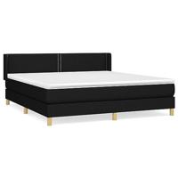 Boxspring met matras stof zwart 180x200 cm - thumbnail