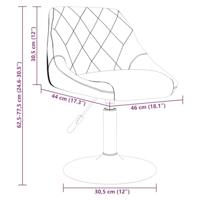 Eetkamerstoelen draaibaar 6 st fluweel roze - thumbnail