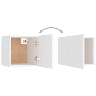 VidaXL Nachtkastjes 2 st 30,5x30x30 cm bewerkt hout wit