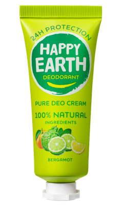 Happy Earth 100% Natural Deo Cream Bergamot Happy Earth 100% Natural Deo Cream Bergamot