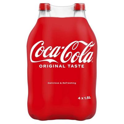 Frisdrank coca cola regular petfles 1.5 liter | 4 stuks