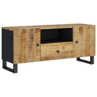 Tv-meubel 105x33,5x46 cm massief mangohout en bewerkt hout - thumbnail