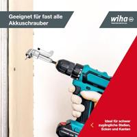 Wiha Haakse schroevendraaier met bithouder magnetisch 1/4" opzetstuk - thumbnail