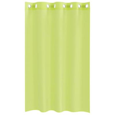 Gordijnen voile met doorvoertules 2 st 140x175 cm appelgroen