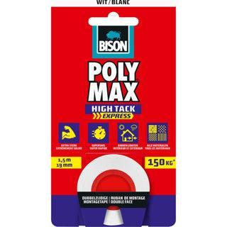 Bison Poly Max Tape 150 cm Wit