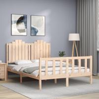 Bedframe zonder matras massief grenenhout 140x190 cm - thumbnail