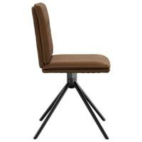 Eetkamerstoelen 6 st kunstsuède bruin - thumbnail