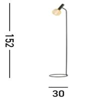 Searchlight Strakke staande lampDulwich - EU35722-1BK - thumbnail