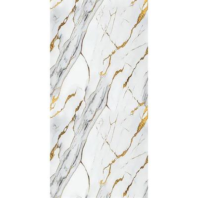PVC Marmer Wandpaneel White Gold Glans 260x122x0.3cm