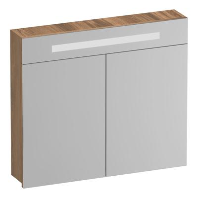 Brauer Promise Spiegelkast - 80 cm - met Verlichting - 2 Spiegeldeuren - Honey