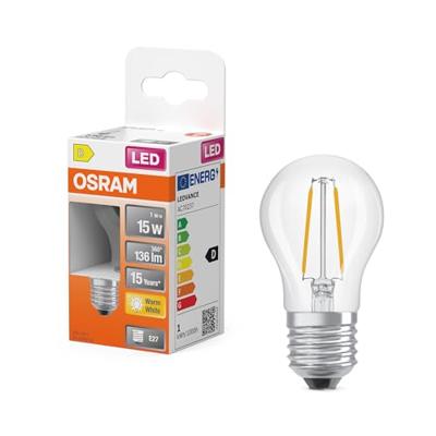 OSRAM HOMELIGHTING 4099854466687 LED-lamp Energielabel D (A - G) E27 1 W Warmwit (Ø x h) 45.00 mm x 45.00 mm 1 stuk(s)