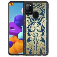 Samsung Galaxy A21s Skin Case Beige Flowers - thumbnail